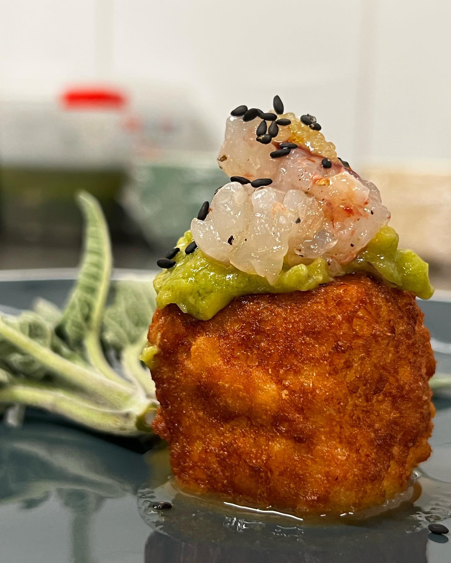 Croquette with shrimp tartare